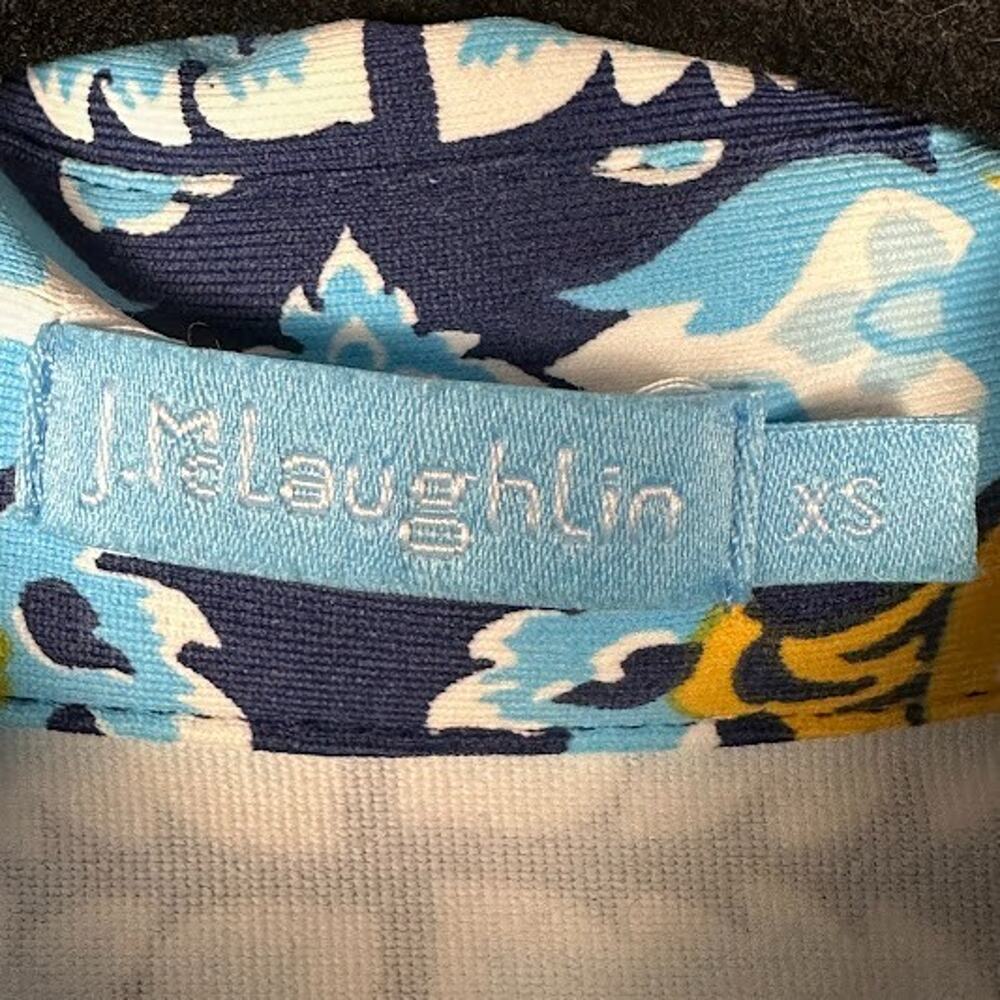 J Mclaughlin Dress Womens Extra Small Blue Floral Catalina Cloth Preppy Resort - Picture 9 of 15